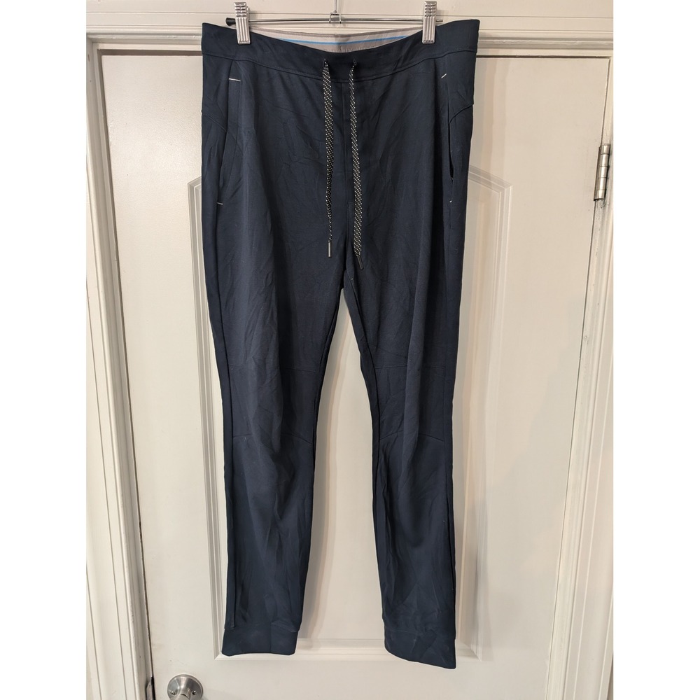 Mack Weldon Radius Flex Jogger Mens Medium Navy Blue Stretch Performance Pant